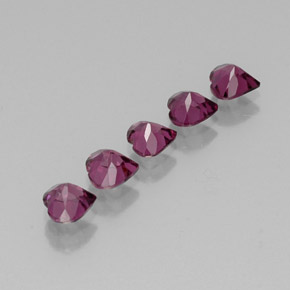 Pedras preciosas de granada rodolita vermelho natural de  ct, formato de coração, VS