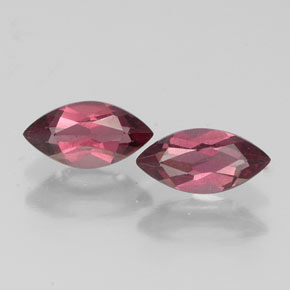 Pedras preciosas de granada rodolita vermelho natural de  ct, marquise, VS