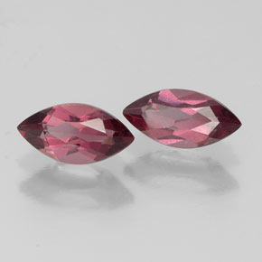 Pedras preciosas de granada rodolita vermelho natural de  ct, marquise, VS