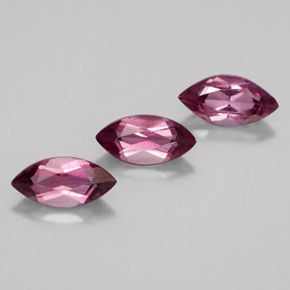 Pedras preciosas de granada rodolita vermelho natural de  ct, marquise, VS