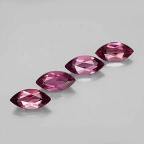 Pedras preciosas de granada rodolita vermelho natural de  ct, marquise, VS