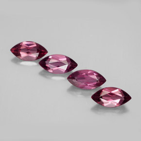 Pedras preciosas de granada rodolita vermelho natural de  ct, marquise, VS