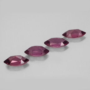 Pedras preciosas de granada rodolita vermelho natural de  ct, marquise, VS