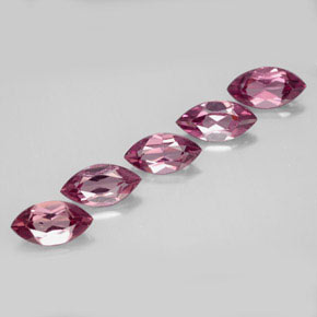 Pedras preciosas de granada rodolita vermelho natural de  ct, marquise, VVS-VS