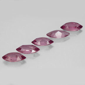 Pedras preciosas de granada rodolita vermelho natural de  ct, marquise, VVS-VS