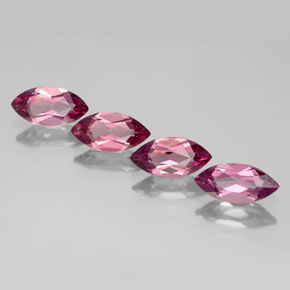 Pedras preciosas de granada rodolita vermelho natural de  ct, marquise, VVS-VS