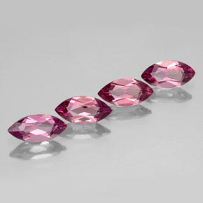 Pedras preciosas de granada rodolita vermelho natural de  ct, marquise, VVS-VS