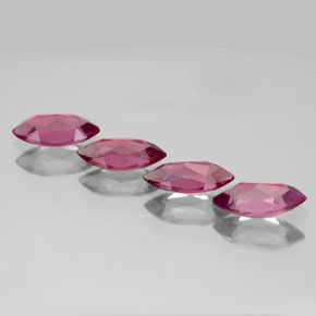 Pedras preciosas de granada rodolita vermelho natural de  ct, marquise, VVS-VS