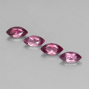 Pedras preciosas de granada rodolita vermelho natural de  ct, marquise, VS