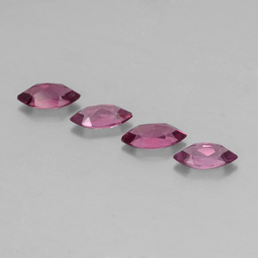 Pedras preciosas de granada rodolita vermelho natural de  ct, marquise, VS