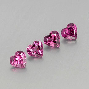 Pedras preciosas de granada rodolita violeta natural de  ct, formato de coração, VVS-VS