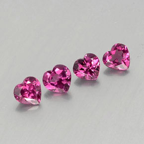 Pedras preciosas de granada rodolita violeta natural de  ct, formato de coração, VS