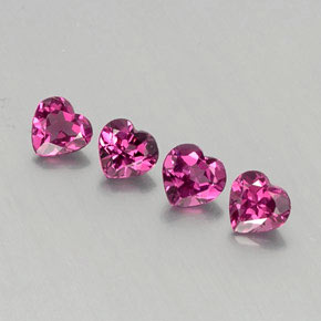 Pedras preciosas de granada rodolita violeta natural de  ct, formato de coração, VS