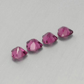 Pedras preciosas de granada rodolita violeta natural de  ct, formato de coração, VS