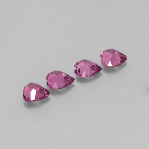 Pedras preciosas de granada rodolita violeta natural de  ct, formato de coração, VVS-VS