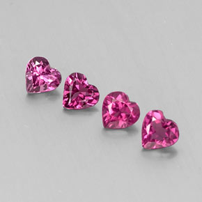 Pedras preciosas de granada rodolita violeta natural de  ct, formato de coração, VS