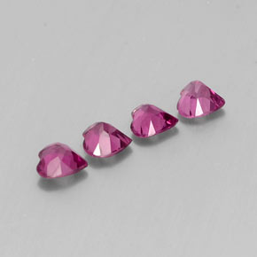 Pedras preciosas de granada rodolita violeta natural de  ct, formato de coração, VS