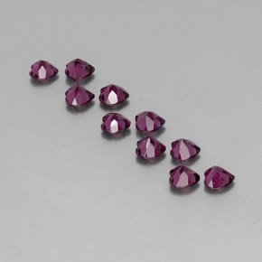 Pedras preciosas de granada rodolita vermelho natural de  ct, formato de coração, VVS-VS