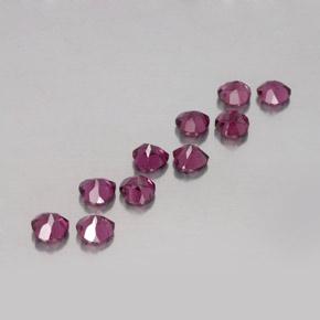 Pedras preciosas de granada rodolita roxo natural de 2,98 ct, formato de coração, VVS-VS