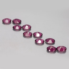 Pedras preciosas de Rodolita Granada Vermelho roxo natural de 4.23 ct, Corte Oval, VS