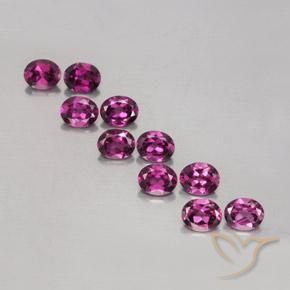 4.64ctw Natural Roxo escuro rodolita granada, oval, VS