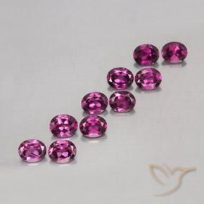 Pedras preciosas de rodolita granada Roxo escuro natural de 4.64 ct, oval, VS