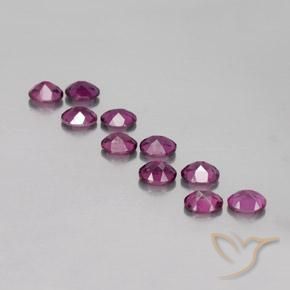 Pedras preciosas de rodolita granada Roxo escuro natural de 4.64 ct, oval, VS