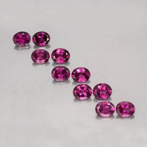 Pedras preciosas de granada rodolita vermelho natural de 4,70 ct, corte oval, VS