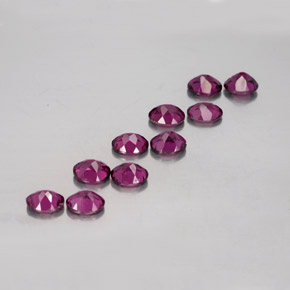 Pedras preciosas de granada rodolita vermelho natural de 4,70 ct, corte oval, VS