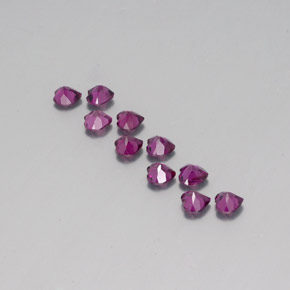Pedras preciosas de Rodolita Granada Roxo rosado natural de 2.83 ct, Formato de coração, VS