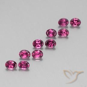 Pedras preciosas de rodolita granada Roxo profundo natural de 4.46 ct, oval, VS