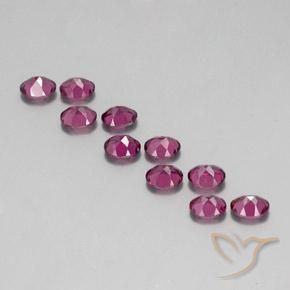 Pedras preciosas de rodolita granada Roxo profundo natural de 4.46 ct, oval, VS