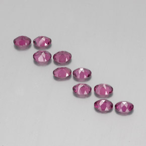Pedras preciosas de granada rodolita vermelho natural de 4,29 ct, corte oval, VS
