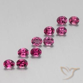 Pedras preciosas de rodolita granada Vermelho roxo natural de 4.74 ct, oval, VS