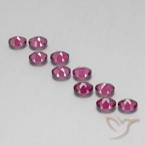 Pedras preciosas de rodolita granada Vermelho roxo natural de 4.74 ct, oval, VS