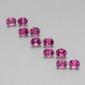 Pedras preciosas de granada rodolita vermelho natural de 4,12 ct, corte oval, VS