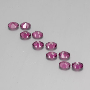 Pedras preciosas de granada rodolita vermelho natural de 4,12 ct, corte oval, VS