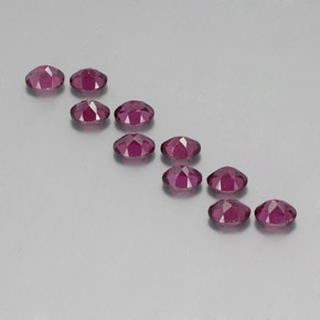 Pedras preciosas de granada rodolita vermelho natural de 4,65 ct, corte oval, VS