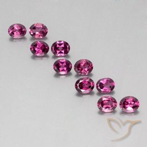 Pedras preciosas de granada rodolita vermelho natural de 4,57 ct, corte oval, VS