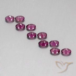 Pedras preciosas de granada rodolita vermelho natural de 4,57 ct, corte oval, VS