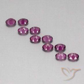 Pedras preciosas de rodolita granada framboesa vermelha natural de 4.73 ct, oval, VS