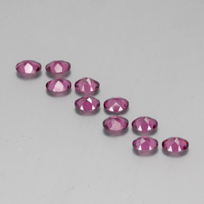 Pedras preciosas de granada rodolita vermelho natural de 3,97 ct, corte oval, VS