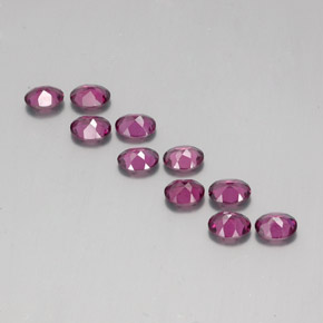 Pedras preciosas de granada rodolita vermelho natural de 3,93 ct, corte oval, VS