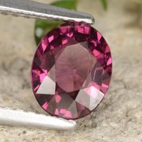 rodolita granada Roxo profundo Natural 1.39ct, oval, VS