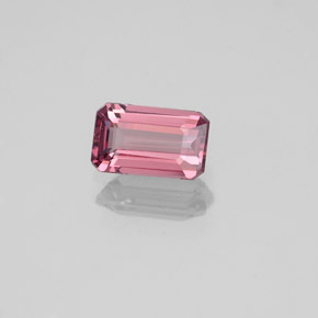 Granada rodolita vermelho natural 0,76ct, corte esmeralda, VVS