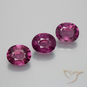 2.93ctw Natural roxo avermelhado rodolita granada, oval, VS