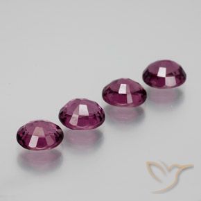 Pedras preciosas de granada rodolita roxo natural de 4,73 ct, corte oval, VVS-VS