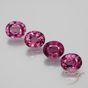 Pedras preciosas de rodolita granada Vermelho Rapberry natural de 3.58 ct, oval, VS