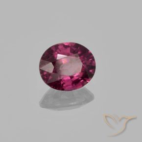 rodolita granada roxo avermelhado Natural 1.29ct, oval, VS