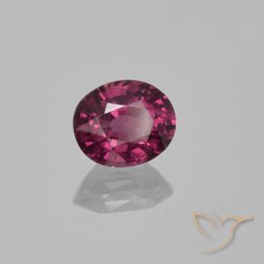 rodolita granada Vermelho Rapberry Natural 1.45ct, oval, VS